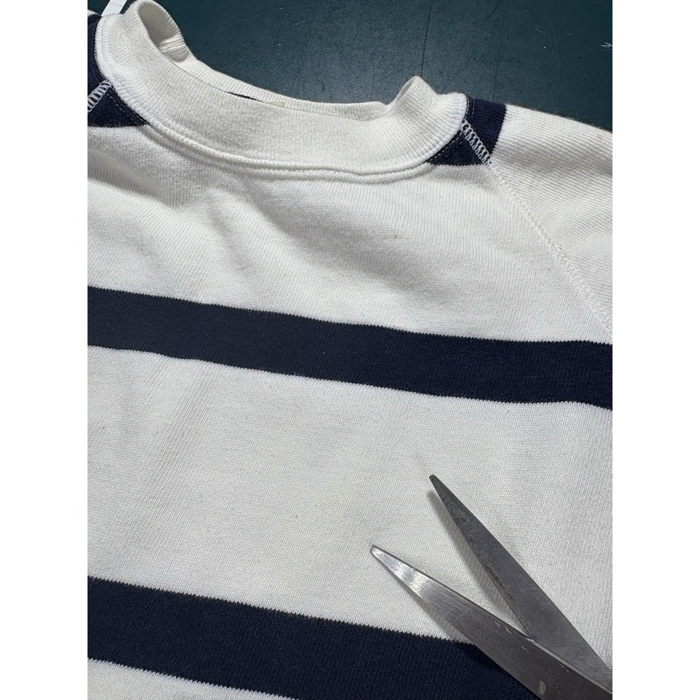 Vtg United Colors of Benetton Striped Crewneck Sweatshirt Large Italy 80s 90s - Picture 5 of 14